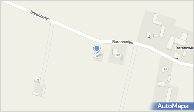 Baranowiec, Baranowiec, 10, mapa Baranowiec