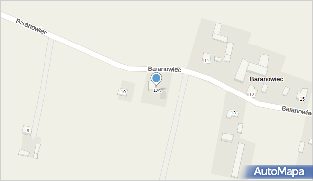 Baranowiec, Baranowiec, 10A, mapa Baranowiec