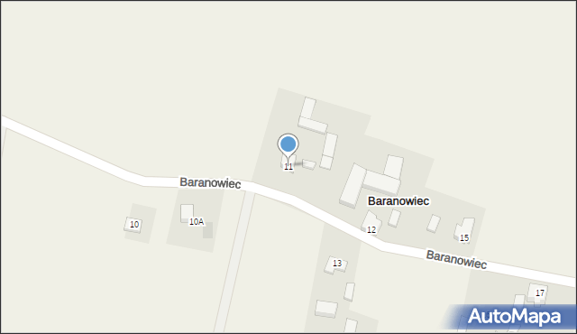 Baranowiec, Baranowiec, 11, mapa Baranowiec