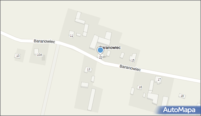 Baranowiec, Baranowiec, 12, mapa Baranowiec