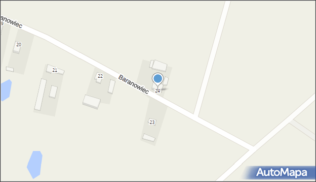 Baranowiec, Baranowiec, 24, mapa Baranowiec