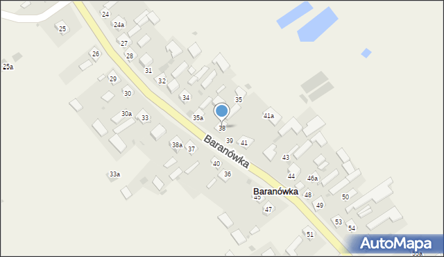 Baranówka, Baranówka, 38, mapa Baranówka