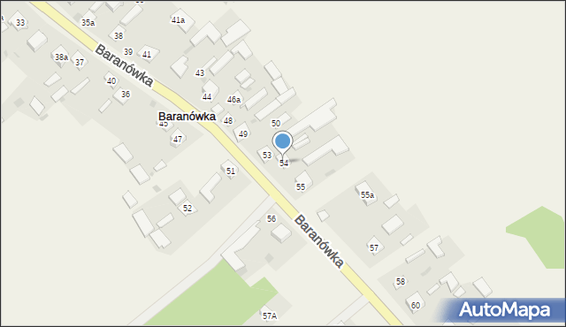 Baranówka, Baranówka, 54, mapa Baranówka
