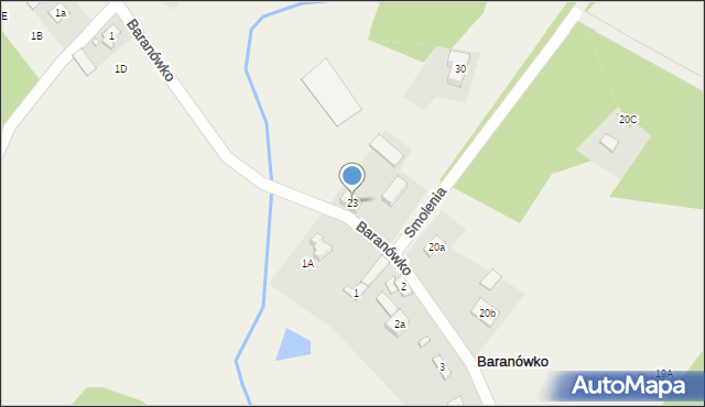 Baranówko, Baranówko, 23, mapa Baranówko