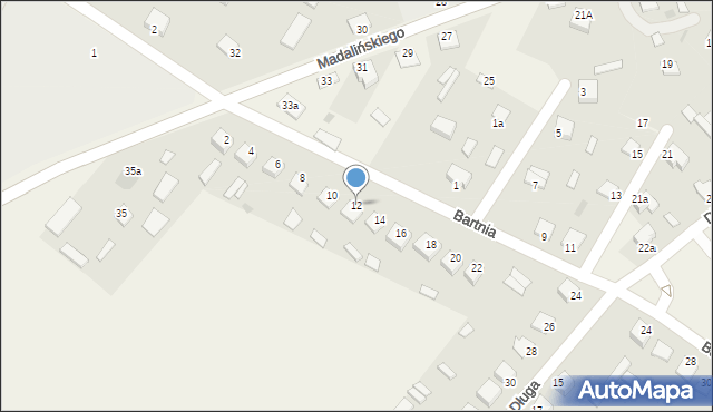 Baranowo, Bartnia, 12, mapa Baranowo