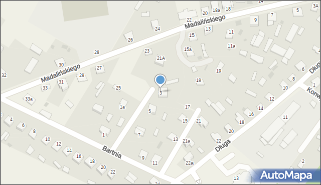 Baranowo, Bartnia, 3, mapa Baranowo