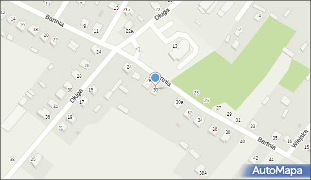 Baranowo, Bartnia, 30, mapa Baranowo