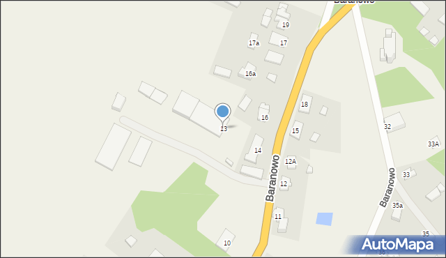Baranowo, Baranowo, 13, mapa Baranowo