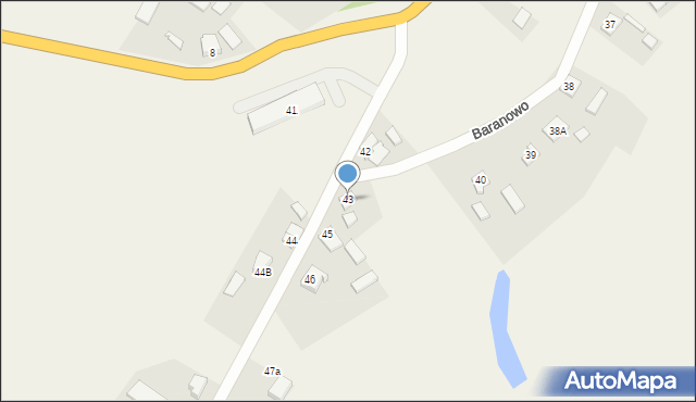 Baranowo, Baranowo, 43, mapa Baranowo