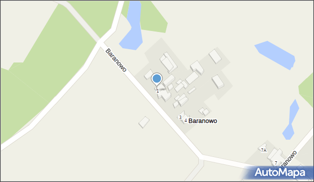 Baranowo, Baranowo, 1, mapa Baranowo