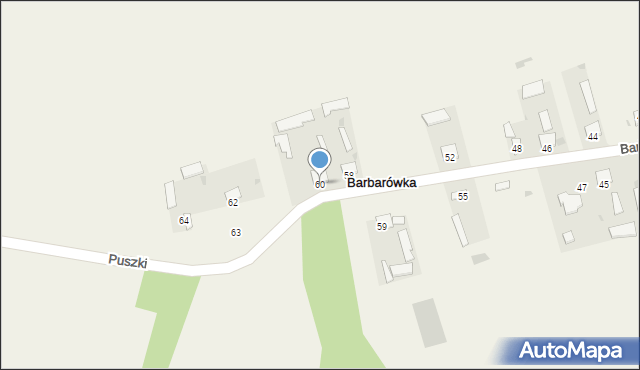 Barbarówka, Barbarówka, 60, mapa Barbarówka