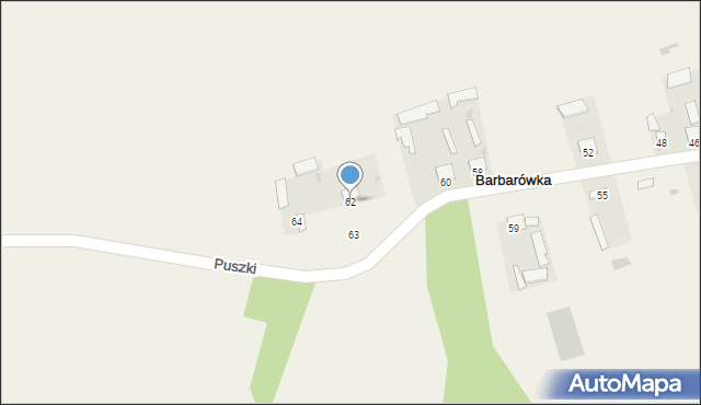 Barbarówka, Barbarówka, 62, mapa Barbarówka