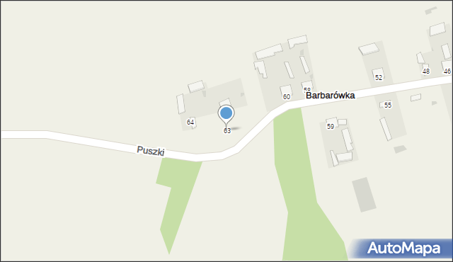 Barbarówka, Barbarówka, 63, mapa Barbarówka