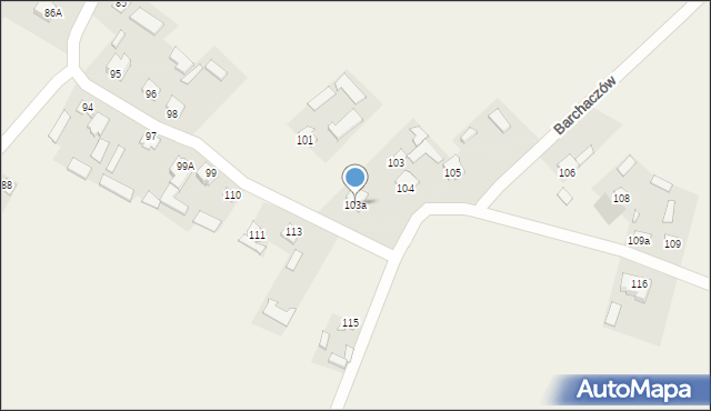 Barchaczów, Barchaczów, 103a, mapa Barchaczów