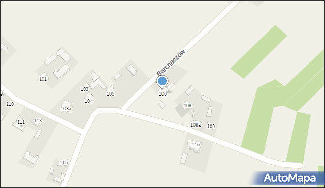 Barchaczów, Barchaczów, 106, mapa Barchaczów