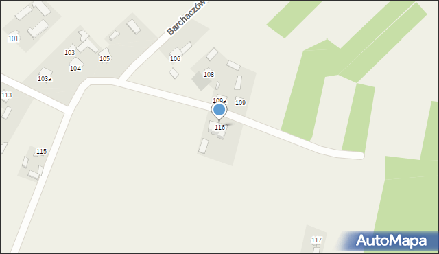 Barchaczów, Barchaczów, 116, mapa Barchaczów