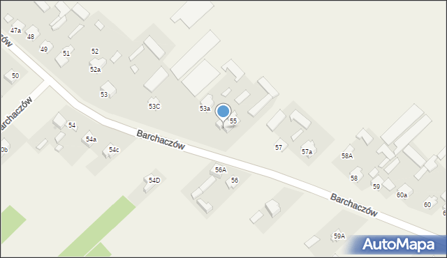 Barchaczów, Barchaczów, 55a, mapa Barchaczów