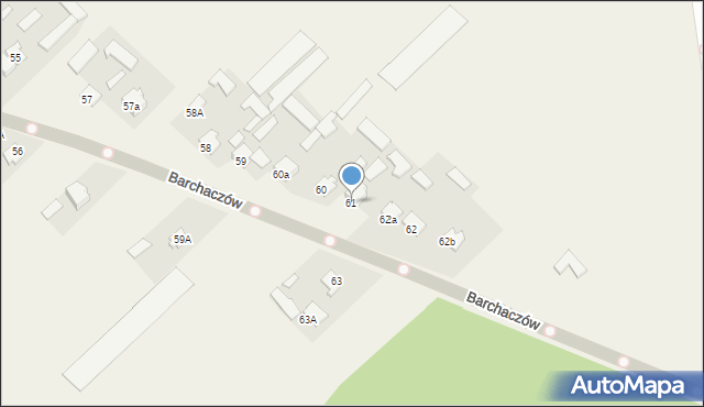 Barchaczów, Barchaczów, 61, mapa Barchaczów