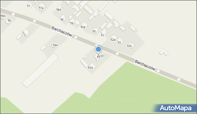 Barchaczów, Barchaczów, 63, mapa Barchaczów