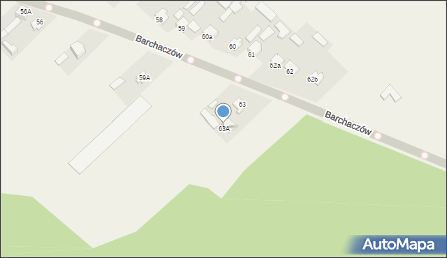 Barchaczów, Barchaczów, 63A, mapa Barchaczów