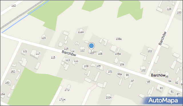 Barchów, Barchów, 110, mapa Barchów