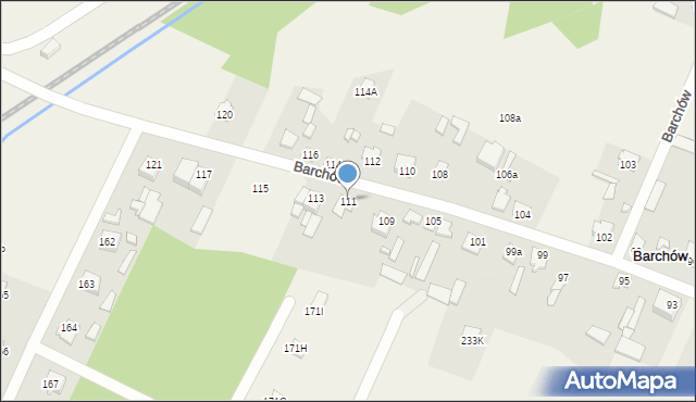 Barchów, Barchów, 111, mapa Barchów