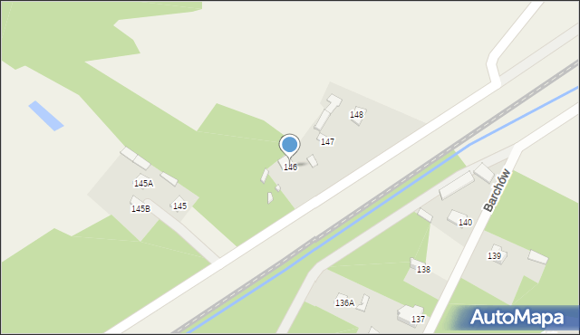 Barchów, Barchów, 146, mapa Barchów