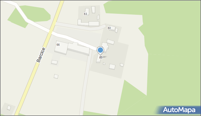 Barcice, Barcice, 65, mapa Barcice