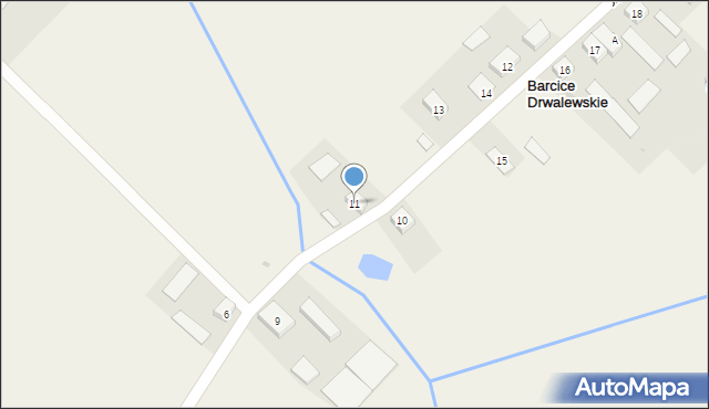 Barcice Drwalewskie, Barcice Drwalewskie, 11, mapa Barcice Drwalewskie