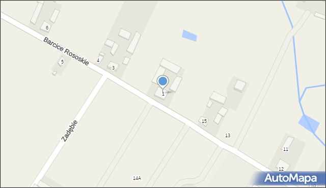 Barcice Rososkie, Barcice Rososkie, 1, mapa Barcice Rososkie