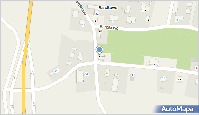 Barcikowo, Barcikowo, 5, mapa Barcikowo