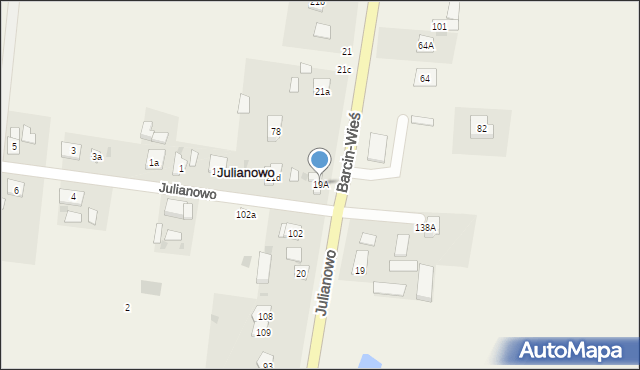 Barcin-Wieś, Barcin-Wieś, 19A, mapa Barcin-Wieś