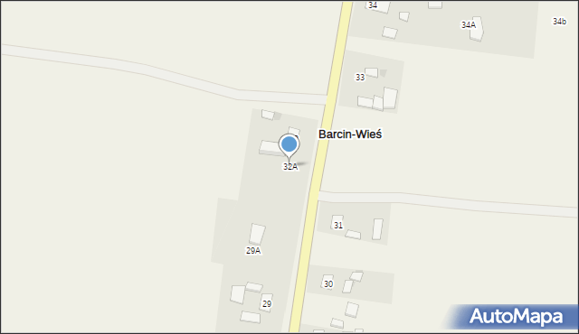 Barcin-Wieś, Barcin-Wieś, 32A, mapa Barcin-Wieś