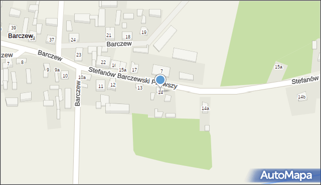 Barczew, Barczew, 14, mapa Barczew