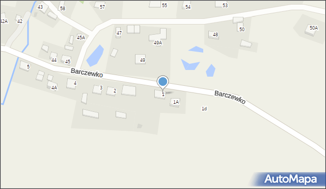 Barczewko, Barczewko, 1, mapa Barczewko