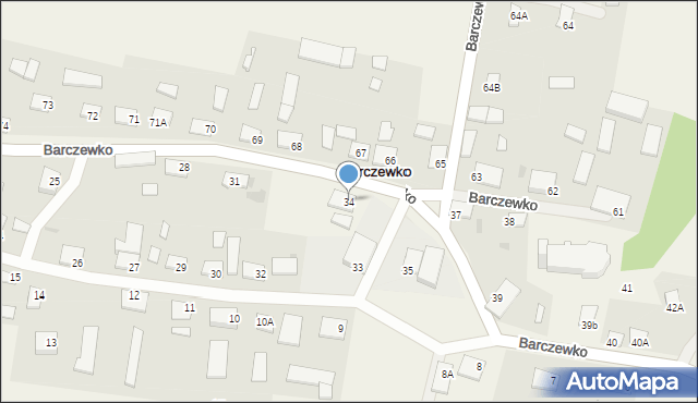 Barczewko, Barczewko, 34, mapa Barczewko