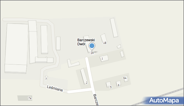 Barczewski Dwór, Barczewski Dwór, 1A, mapa Barczewski Dwór