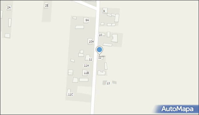 Bardzice, Bardzice, 12, mapa Bardzice