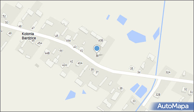 Bardzice, Bardzice, 40, mapa Bardzice