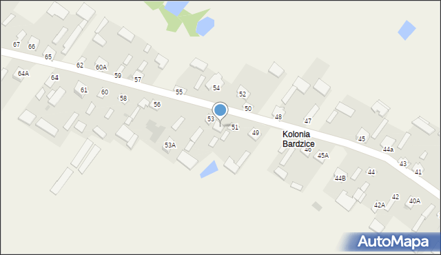 Bardzice, Bardzice, 53b, mapa Bardzice