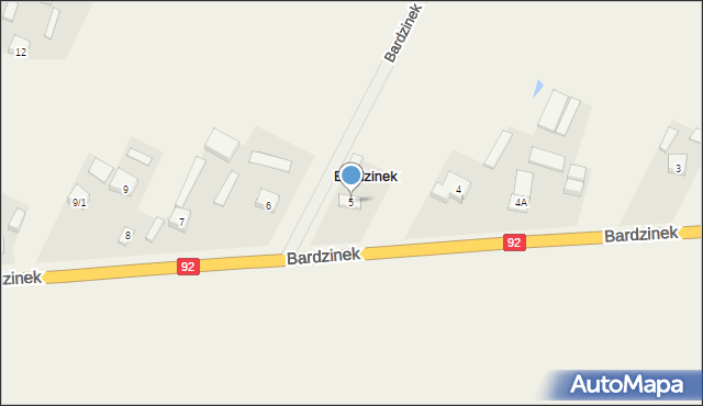 Bardzinek, Bardzinek, 5, mapa Bardzinek