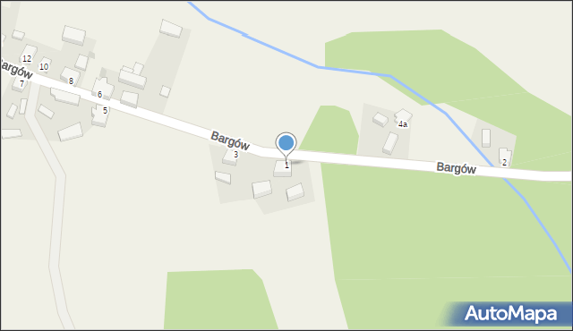 Bargów, Bargów, 1, mapa Bargów