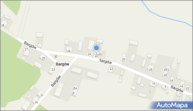 Bargów, Bargów, 22, mapa Bargów