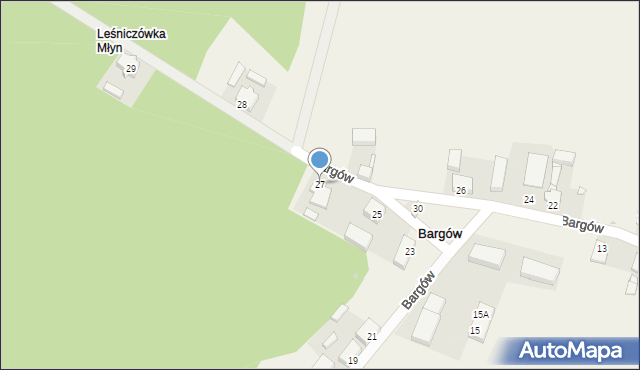 Bargów, Bargów, 27, mapa Bargów