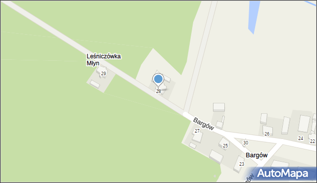 Bargów, Bargów, 28, mapa Bargów