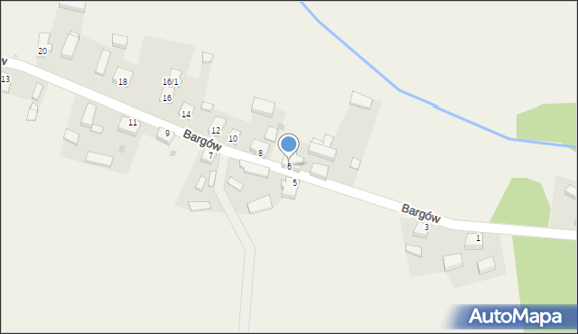 Bargów, Bargów, 6, mapa Bargów