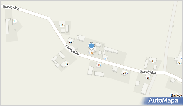 Barkówko, Barkówko, 10, mapa Barkówko