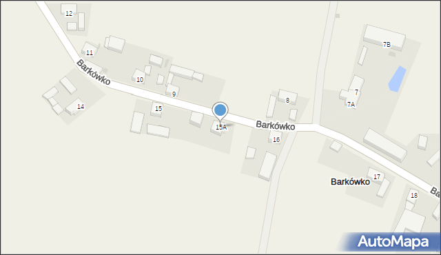 Barkówko, Barkówko, 15A, mapa Barkówko