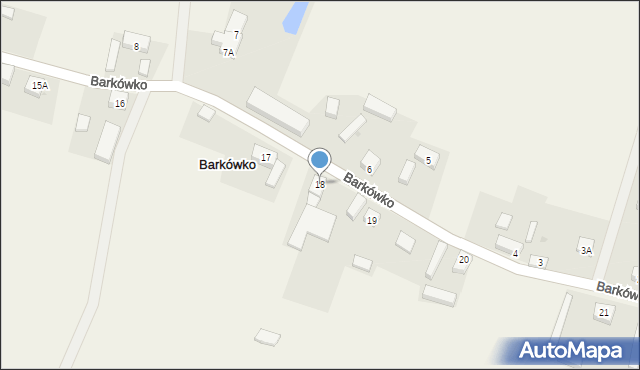 Barkówko, Barkówko, 18, mapa Barkówko
