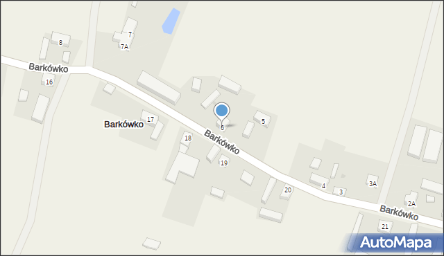 Barkówko, Barkówko, 6, mapa Barkówko